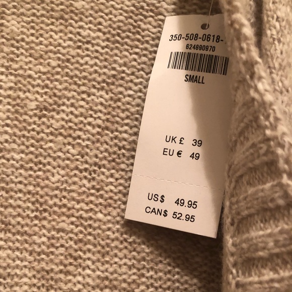 Hollister waterfall cardigan sweater fairisle size Small NWT - Picture 2 of 5